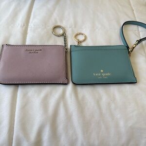 Kate Spade bundle of 2 Lavender and Teal Wristlet/ card holders
